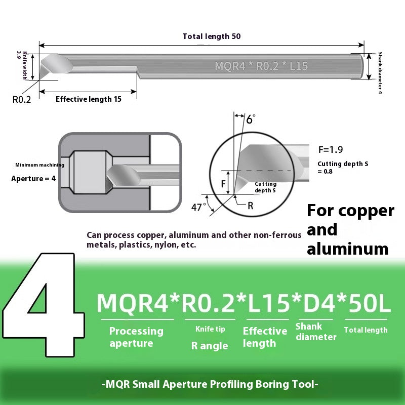 1127-Profiling Turning Tools Small Bore Boring Tools CNC Stainless Steel Aluminum MQR Turning Bore Micro Turning Tools Boring Turning Tools Shandong Denso Pricision Tools Co.,Ltd.